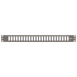 Samm Teknoloji - 19” 1U, FP5 24 Dubleks, Fiber Adaptörler için Ön Panel, Boş, Siyah (1)